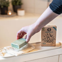 Afbeelding in Gallery-weergave laden, Blok zeep, netje, en het doosje waarin het verpakt wordt