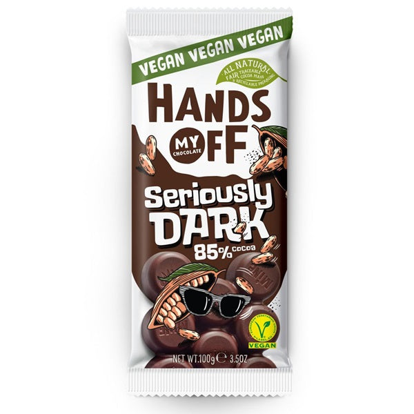 Hands Off Seriously Dark vegan chocoladereep